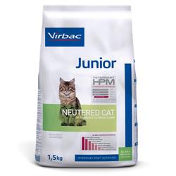 Virbac HPM Junior Neutered Cat. Kattefoder til neutraliserede junior (dyrlæge diætfoder) 1,5 kg.